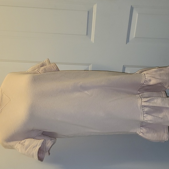 ULLA JOHNSON PINK TILLIE RUFFLE DRESS Size Small Sweatshirt Mini - Picture 3 of 11